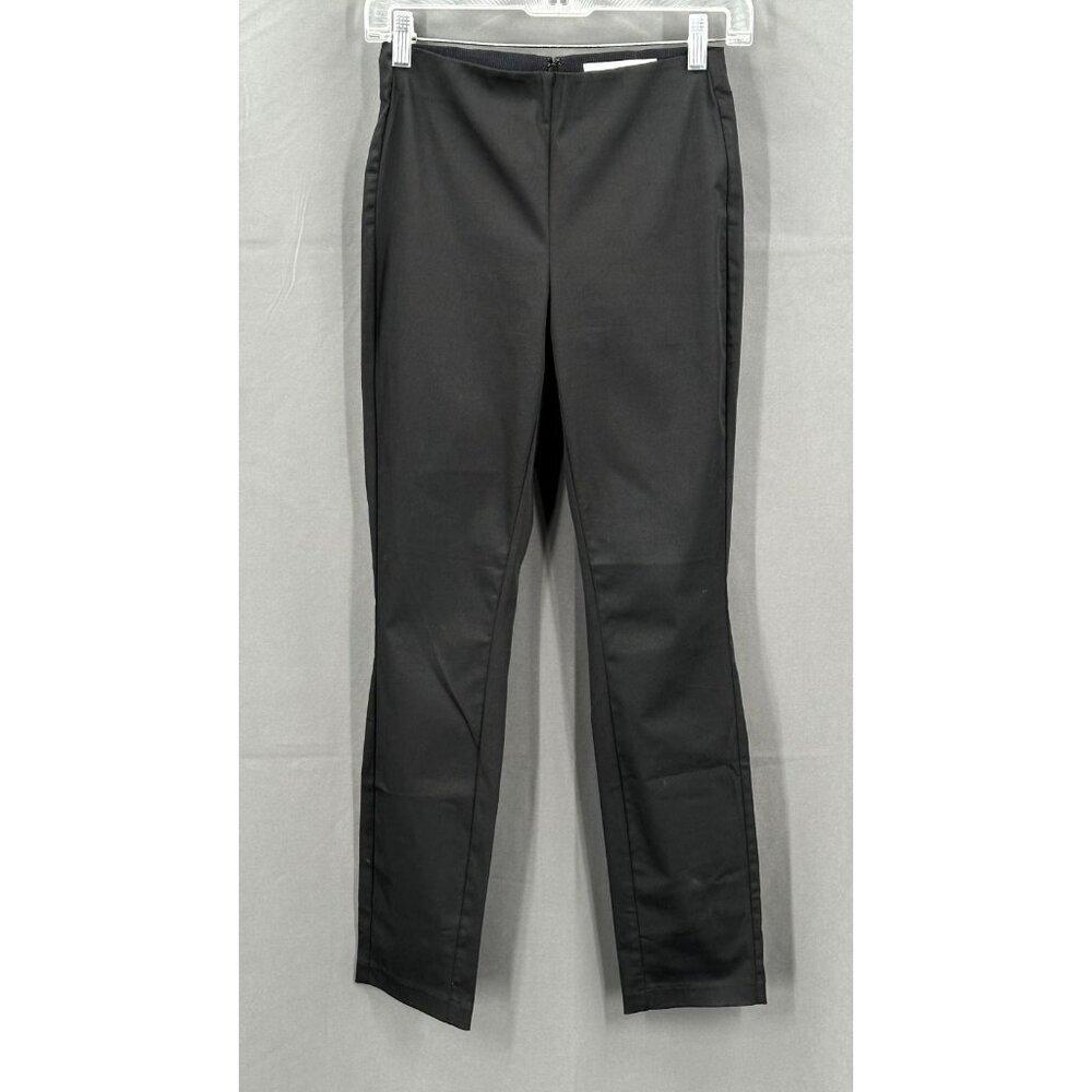 Rag & Bone Dress Pants Women 0 Black Zip Elastic Waist Straight Career Business